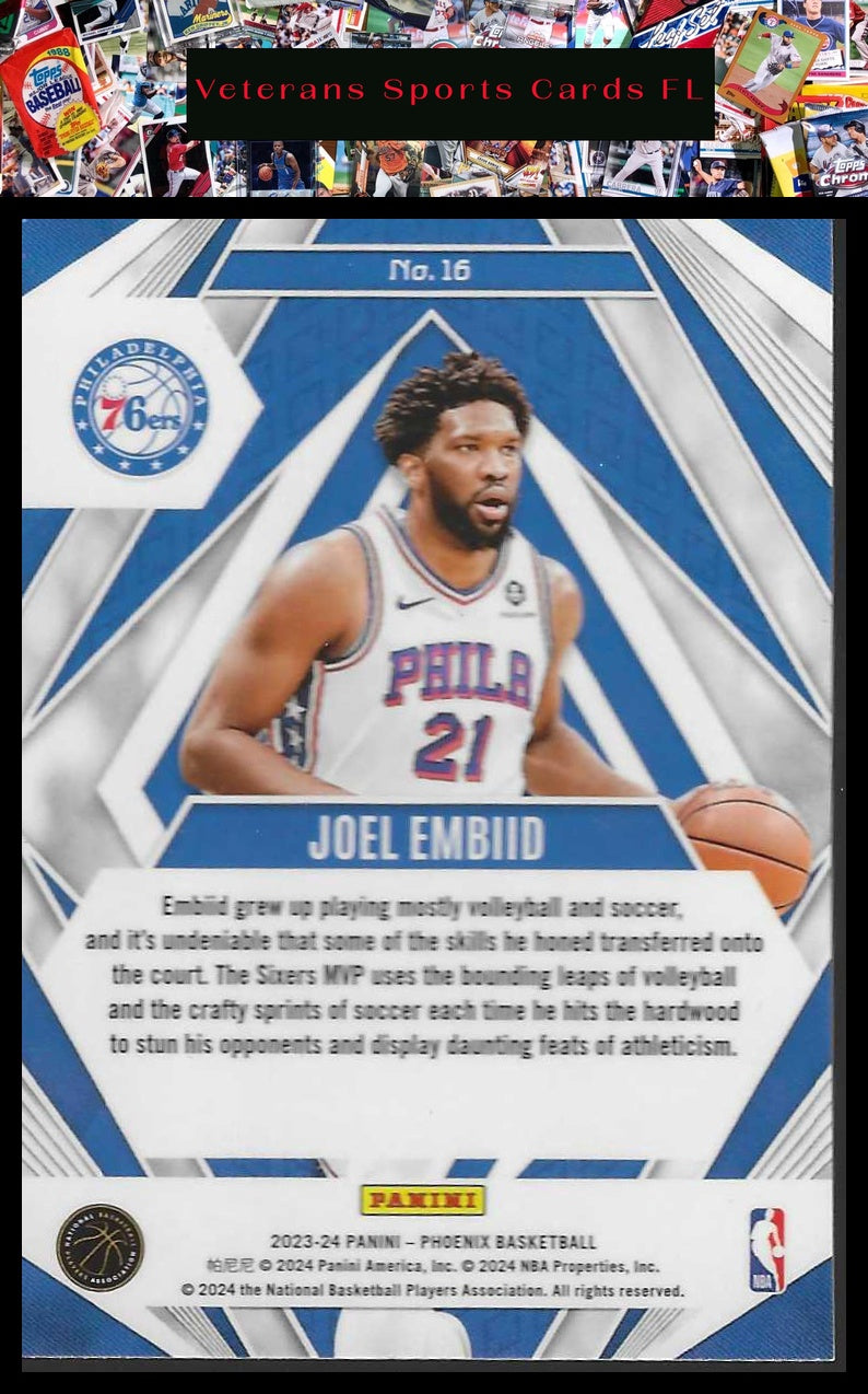 2023-24 Panini Phoenix #16 Joel Embiid Paragon