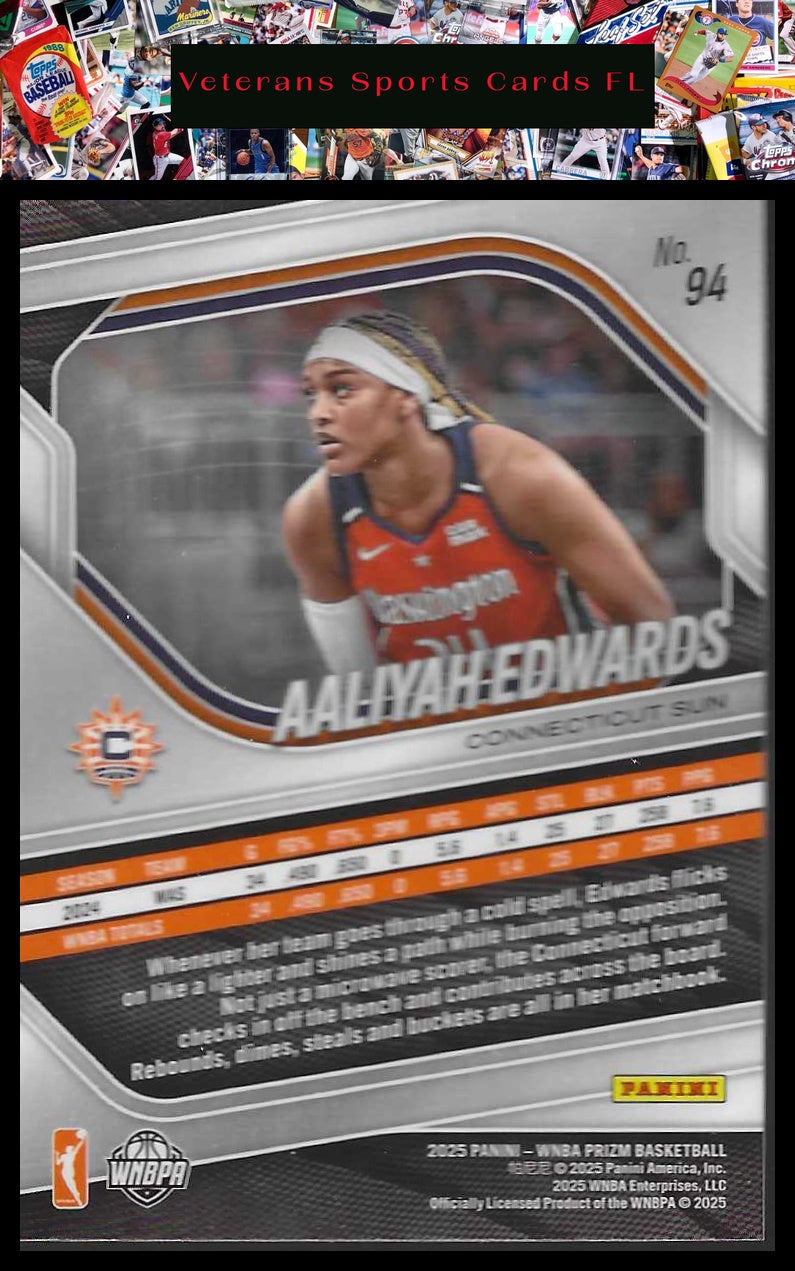 2025 Panini Prizm WNBA #94 Aaliyah Edwards
