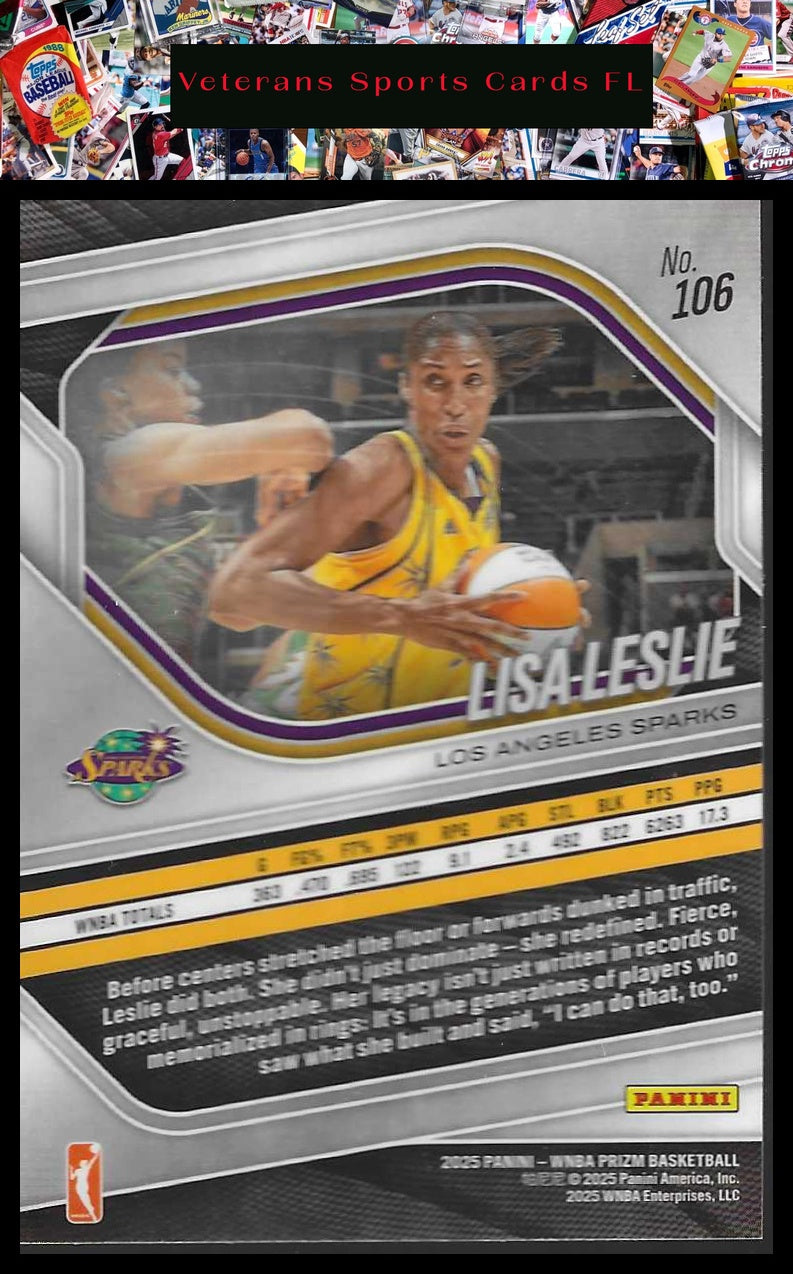 2025 Panini Prizm WNBA #106 Lisa Leslie