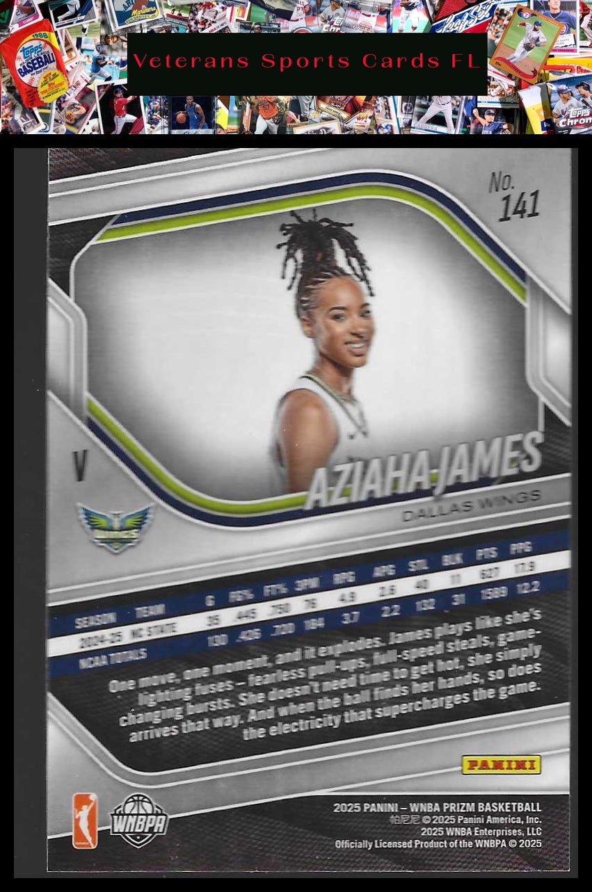 2025 Panini Prizm WNBA #141 Aziaha James