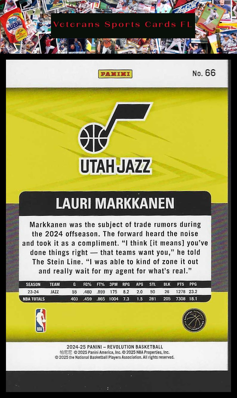 2024-25 Panini Revolution #66 Lauri Markkanen