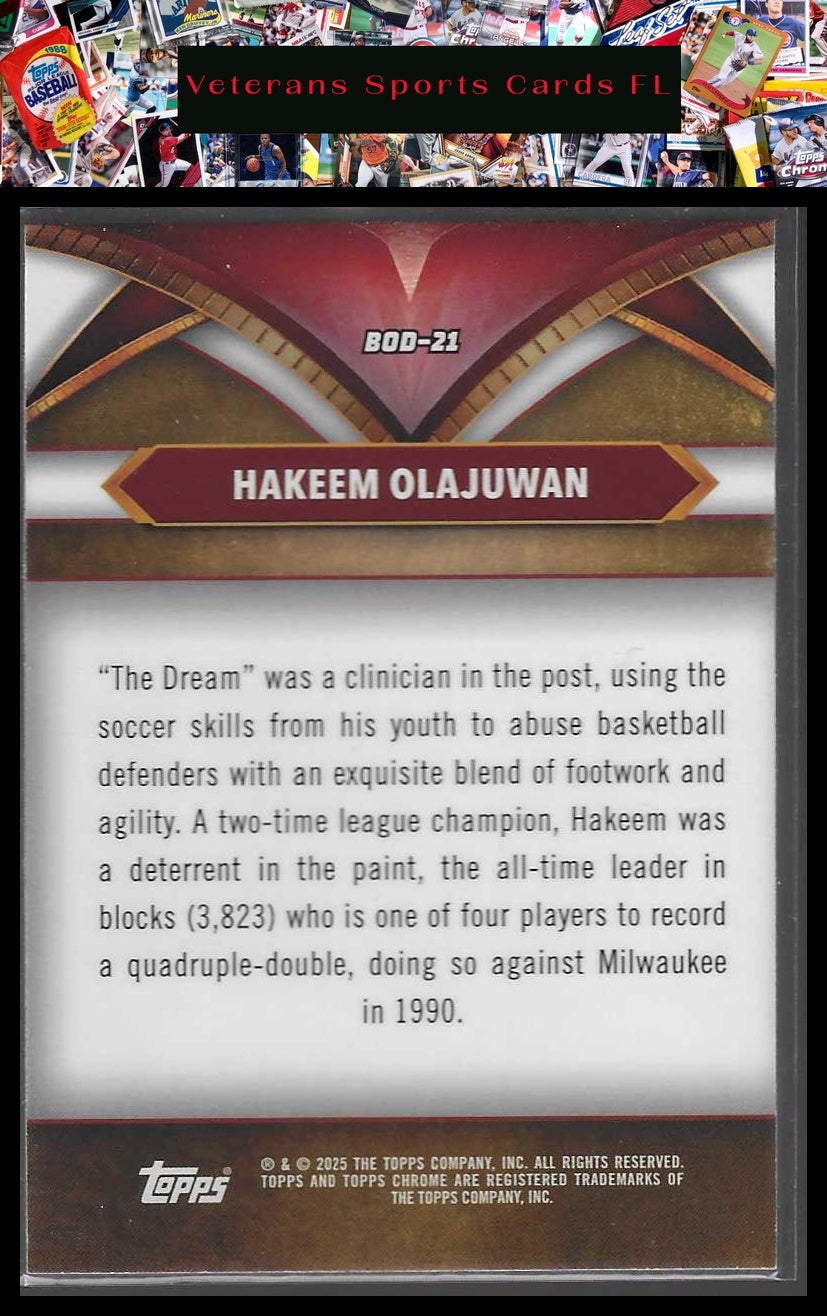 2024-25 Topps Chrome - Ball of Duty #BOD-21 Hakeem Olajuwon