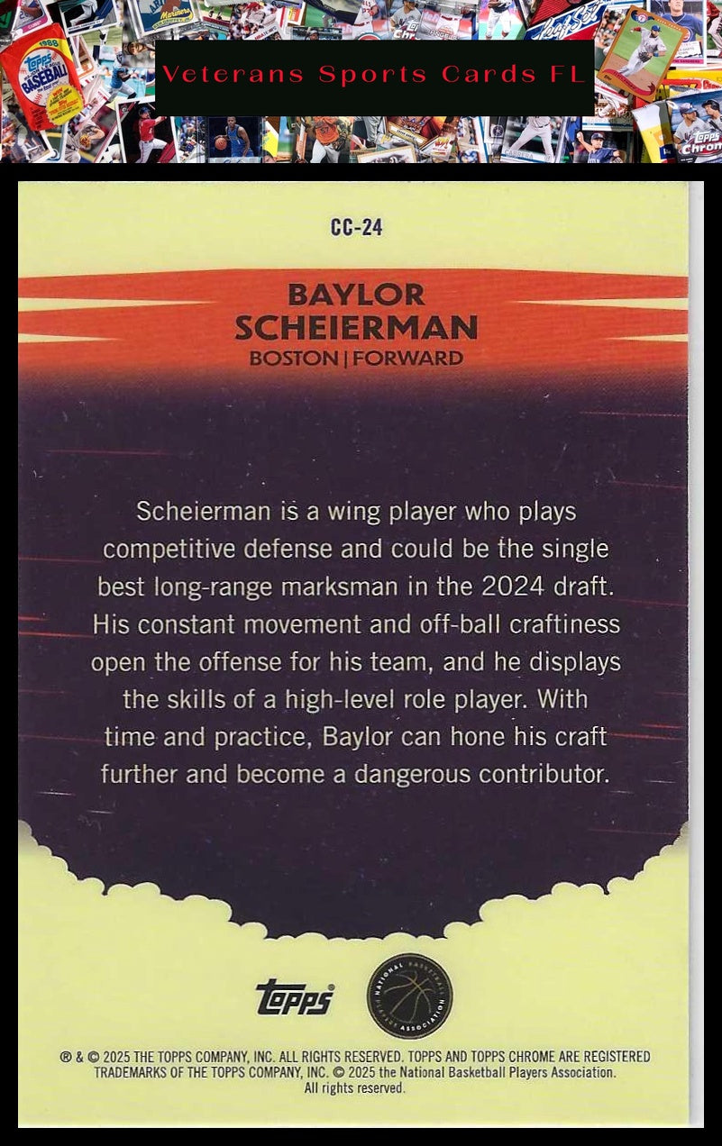 2024-25 Topps Chrome - Countdown Complete #CC-24 Baylor Scheierman