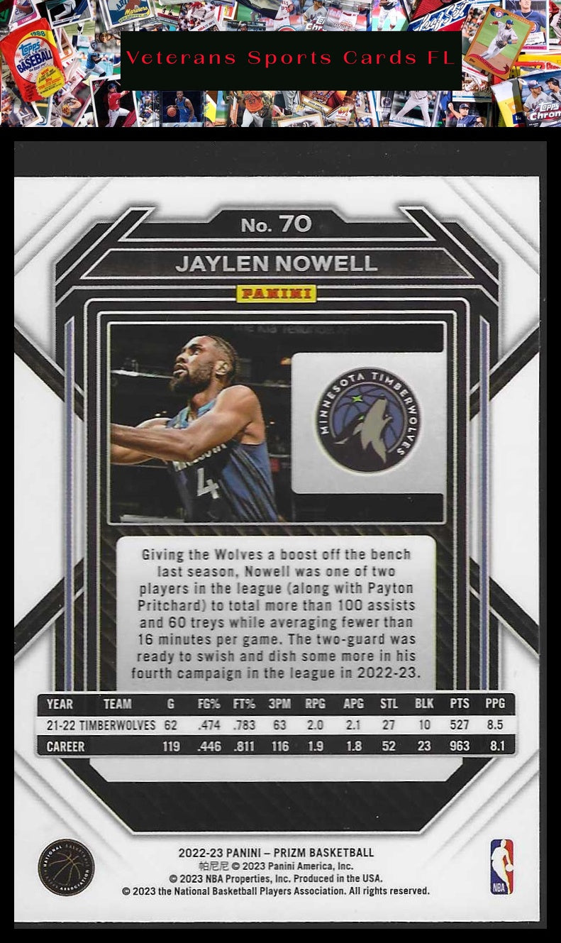 2022-23 Panini Prizm #70 Jaylen Nowell