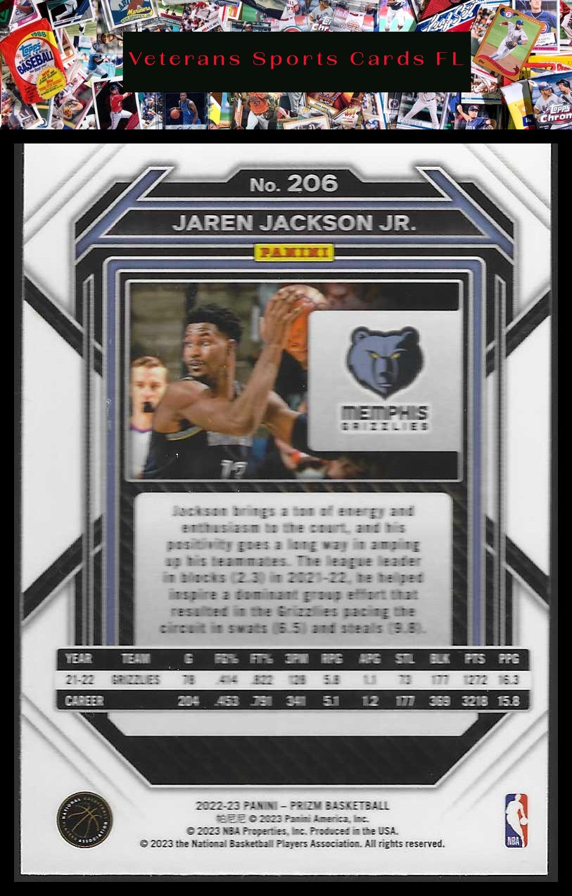 2022-23 Panini Prizm #206 Jaren Jackson Jr.