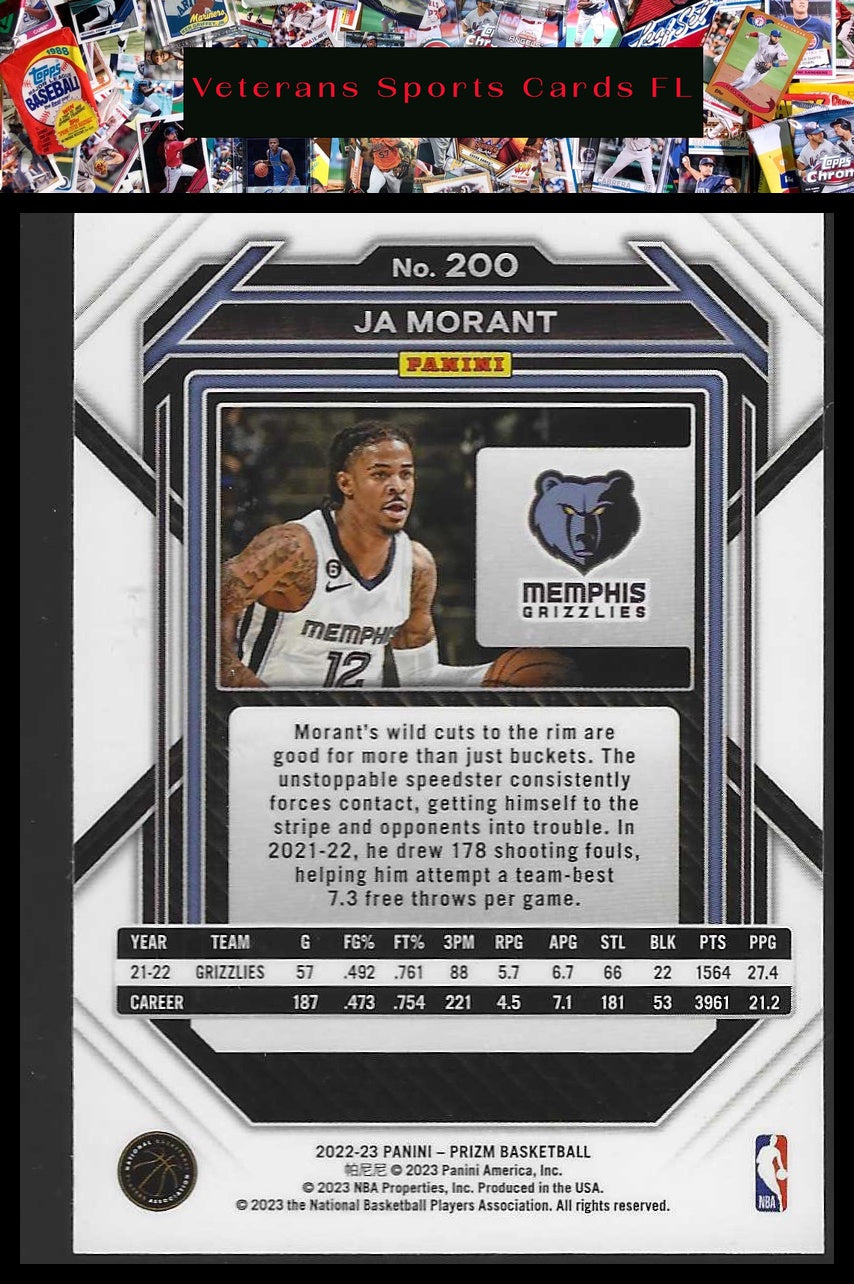 2022-23 Panini Prizm #200 Ja Morant