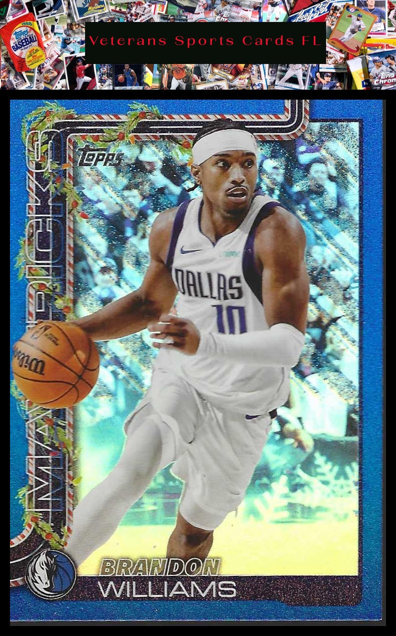 2025-26 Topps Holiday #H138 Brandon Williams Blue Metallic Glitter Holiday