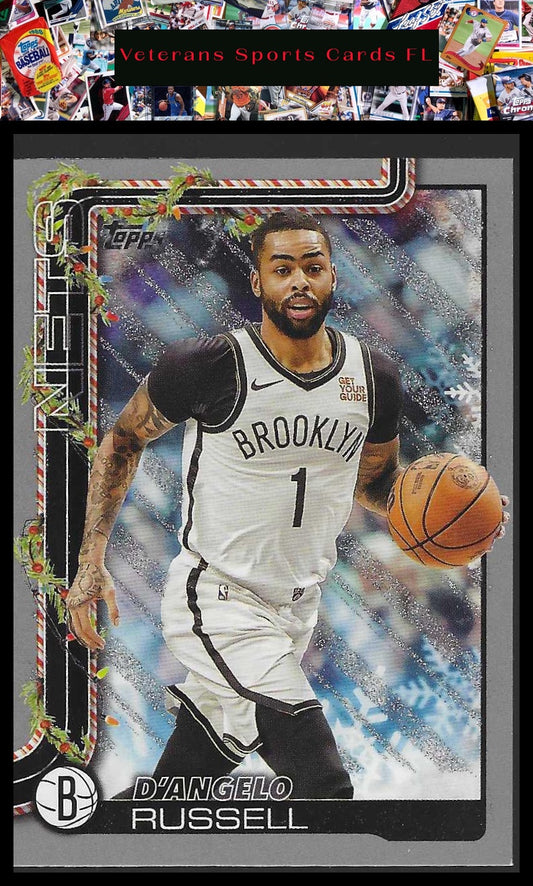 2025-26 Topps Holiday #H7 D'Angelo Russell Glitter Holiday