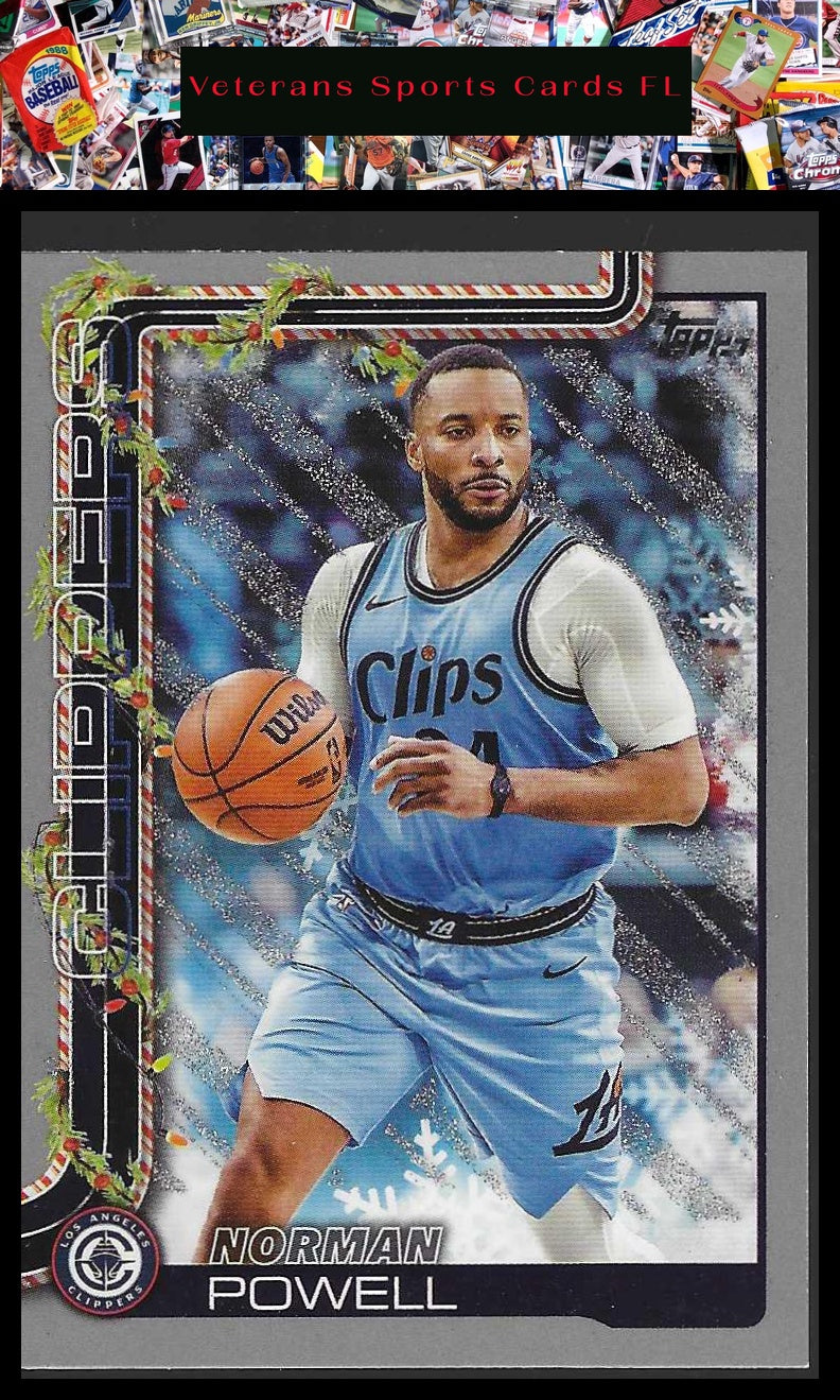 2025-26 Topps Holiday #H114 Norman Powell Glitter Holiday