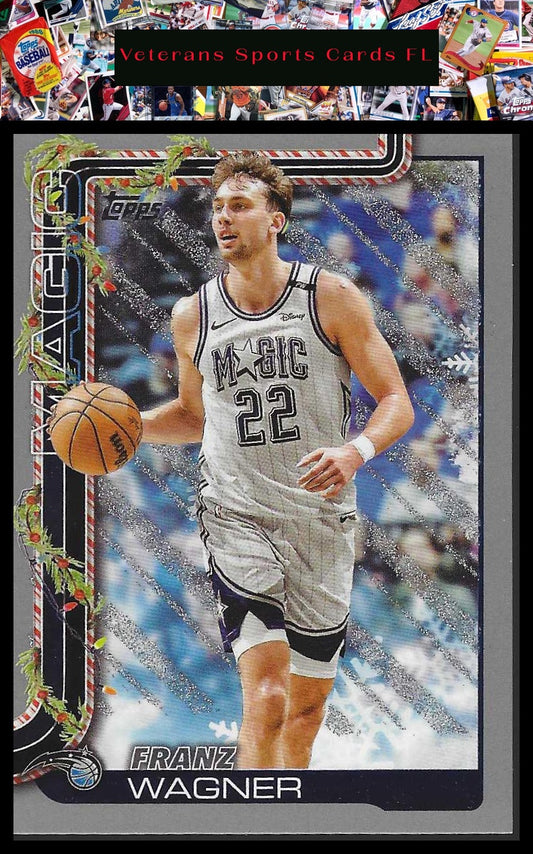 2025-26 Topps Holiday #H69 Franz Wagner Glitter Holiday