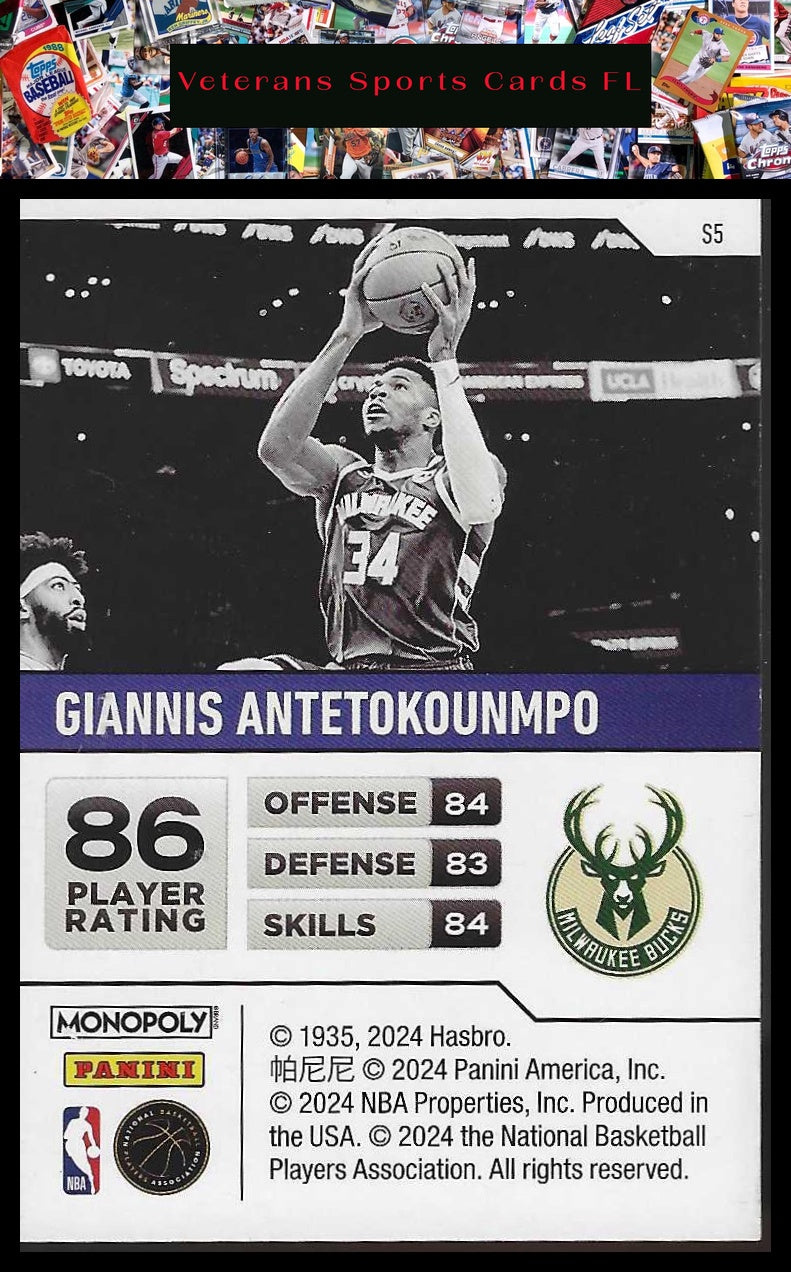 2023-24 Panini Prizm Monopoly #S5 Giannis Antetokounmpo Starter Deck