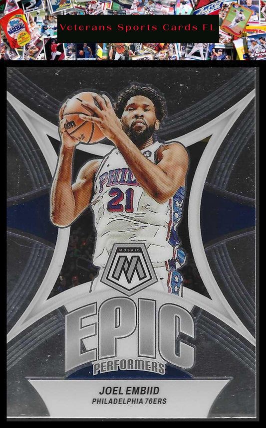2022-23 Panini Mosaic #9 Joel Embiid Epic Performers Mosaic