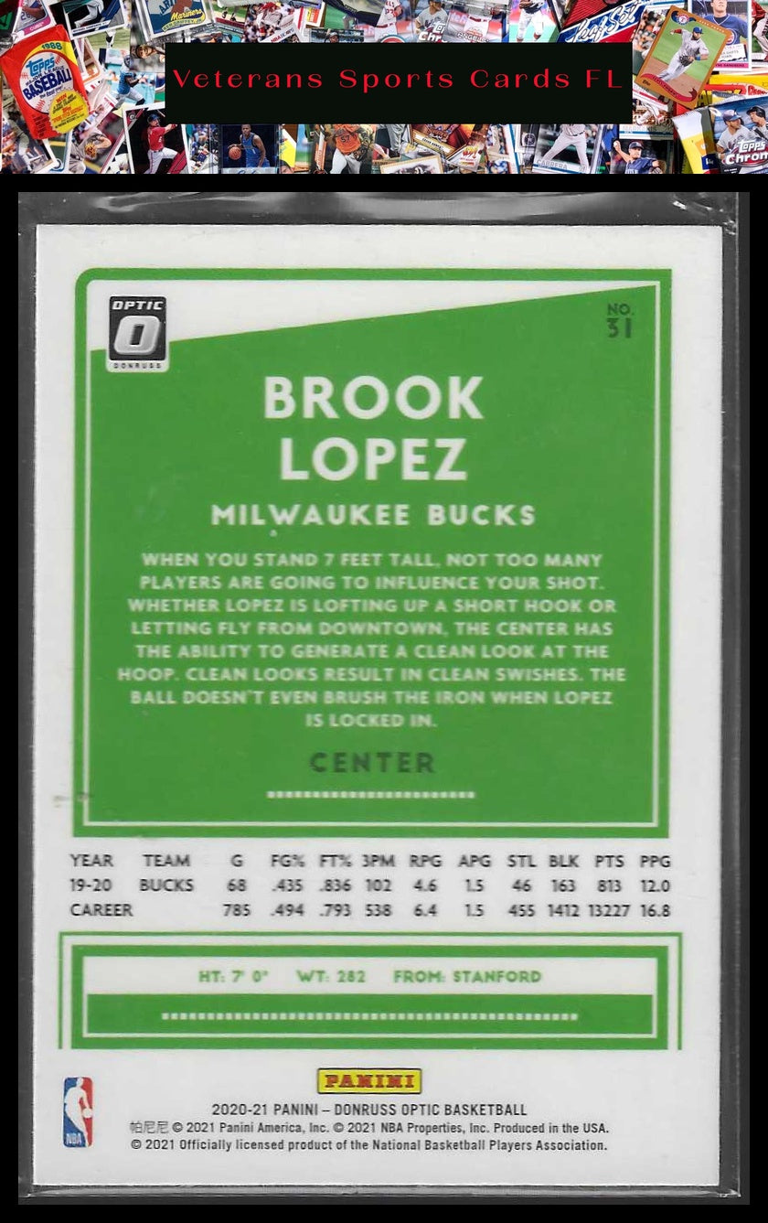 2020-21 Donruss Optic #31 Brook Lopez