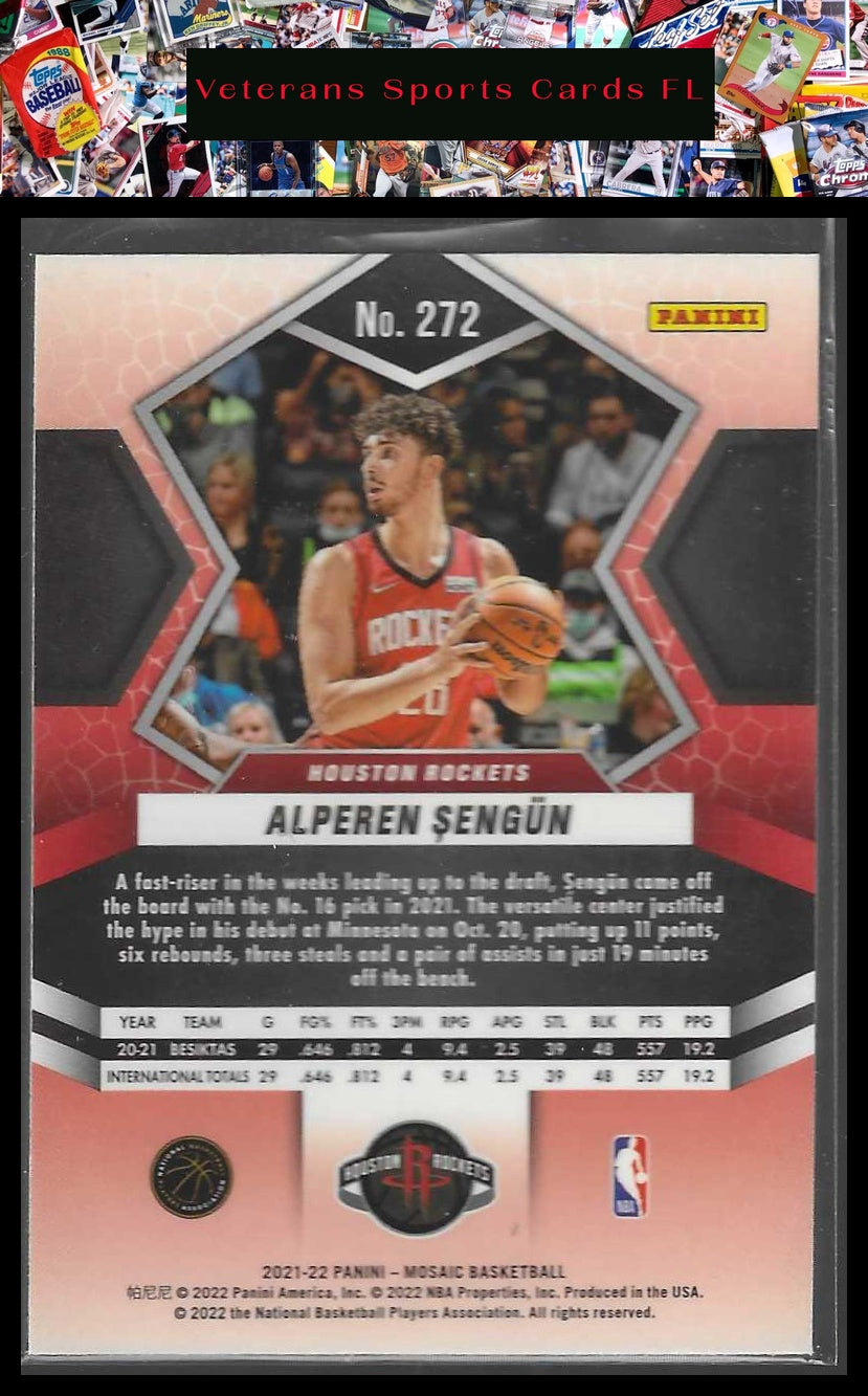 2021-22 Panini Mosaic #272 Alperen Sengun