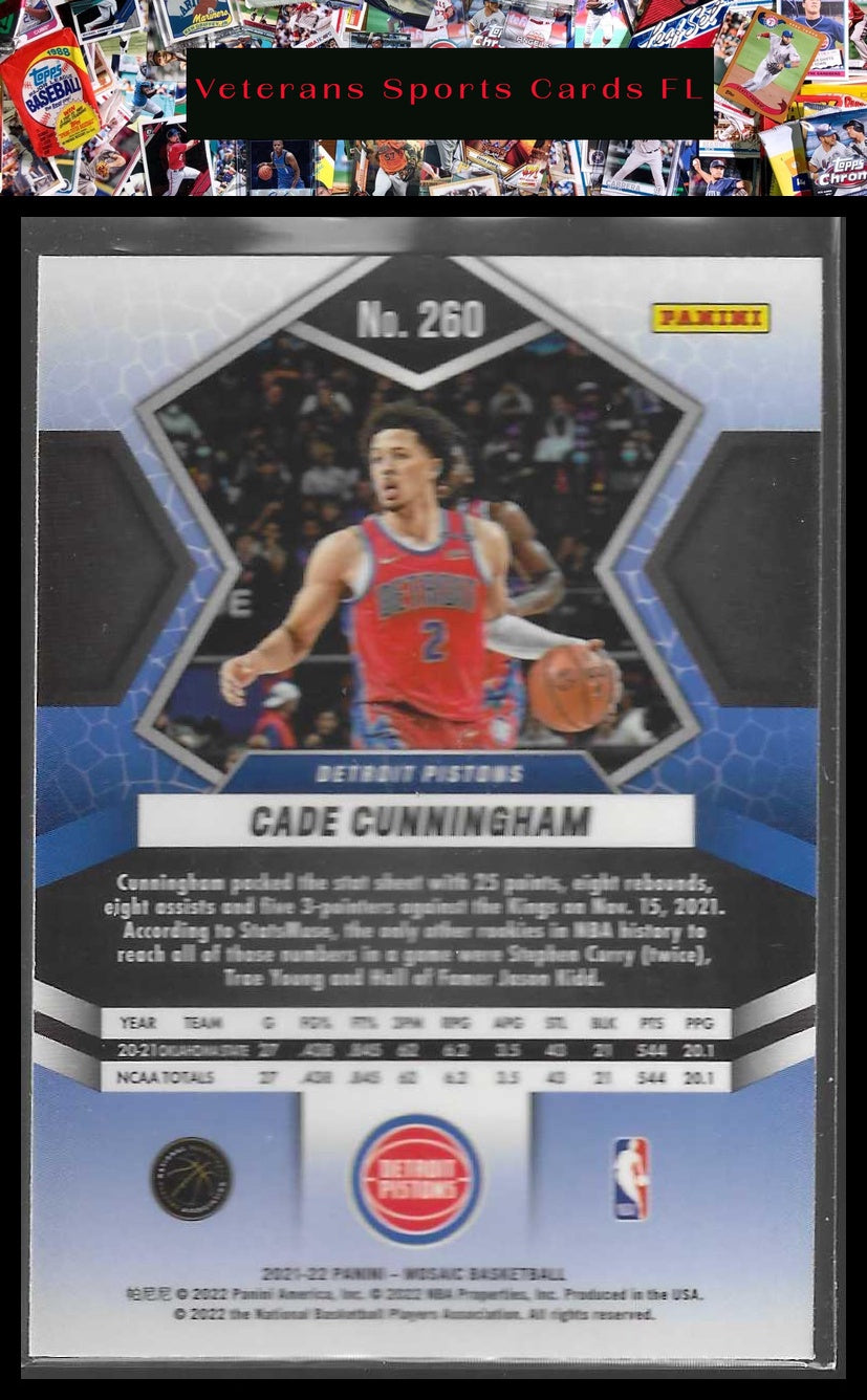 2021-22 Panini Mosaic #260 Cade Cunningham
