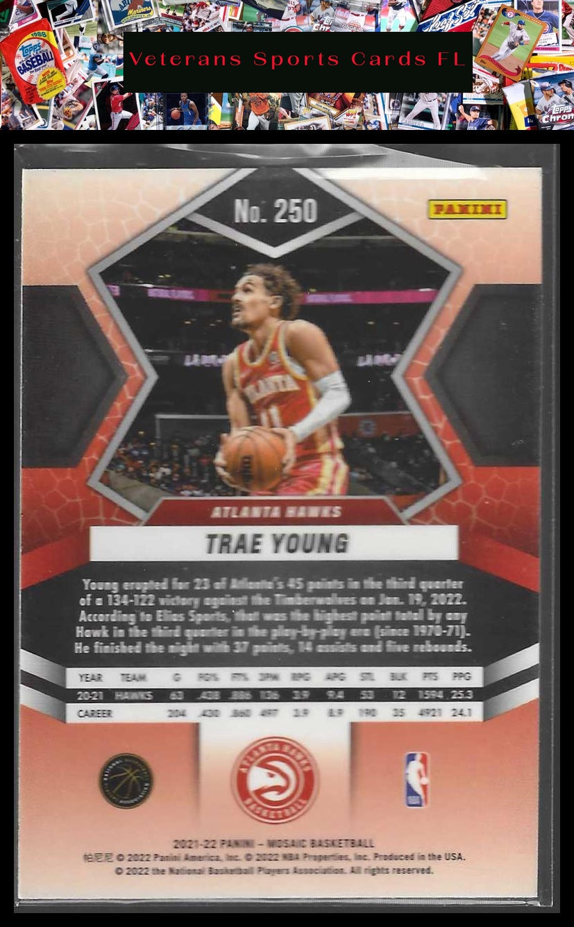 2021-22 Panini Mosaic #250 Trae Young