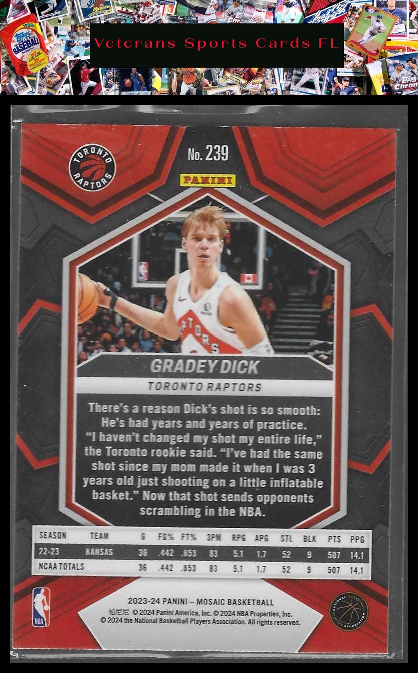 2023-24 Panini Mosaic #239 Gradey Dick