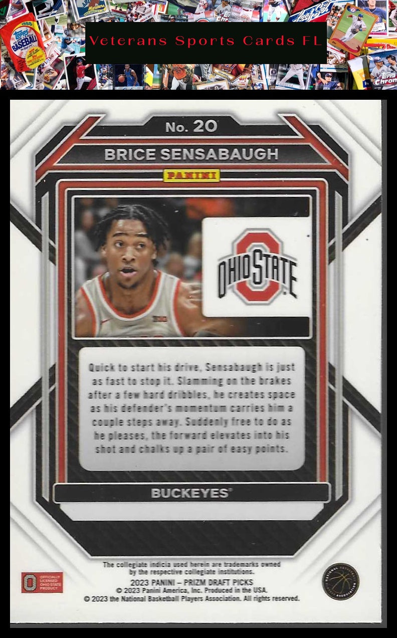 2023 Panini Prizm Draft Picks #20 Brice Sensabaugh