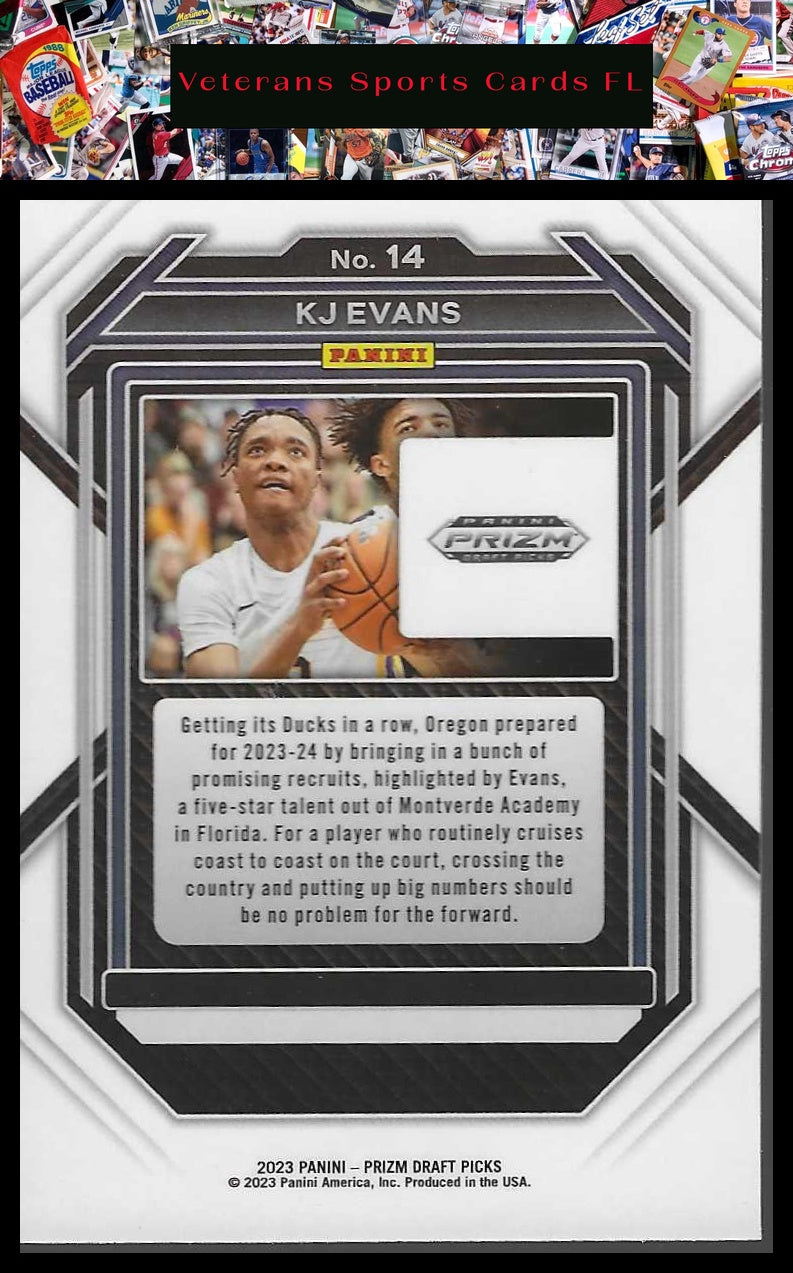 2023 Panini Prizm Draft Picks #14 KJ Evans