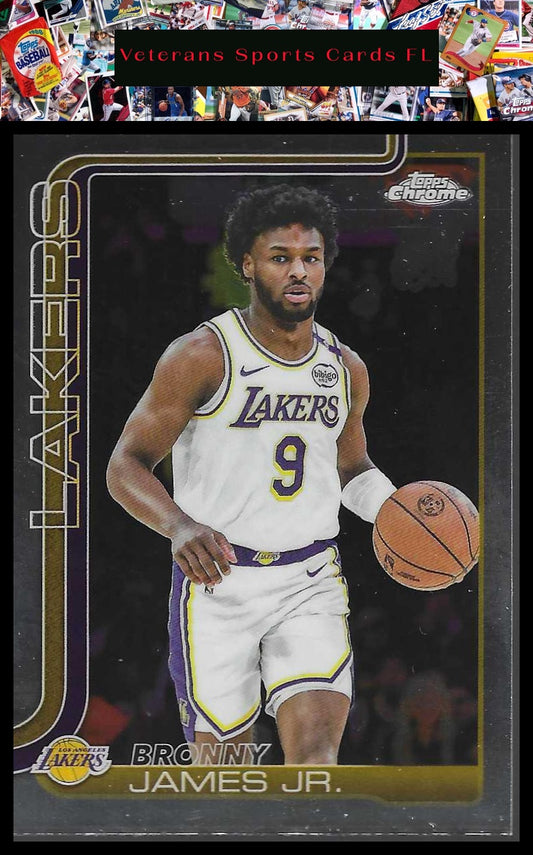2025-26 Topps Chrome #182 Bronny James Jr. Pulsar Refractor