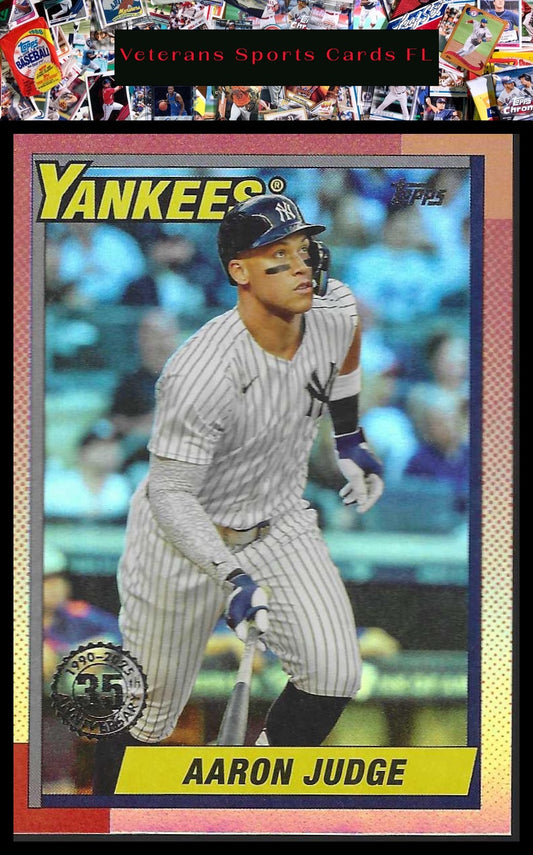 2025 Topps Update #U90-30 Aaron Judge 1990 Topps Baseball 35th Anniversary