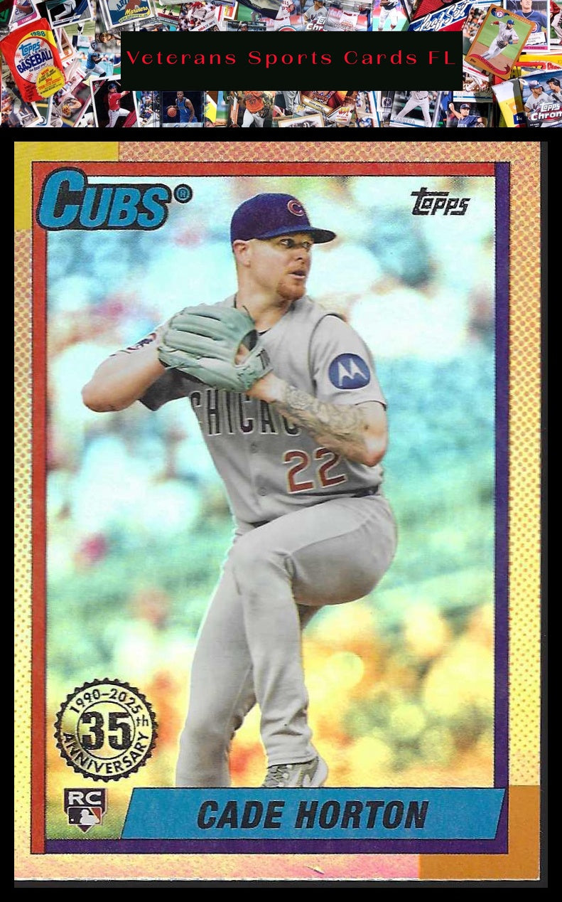 2025 Topps Update #U90-16 Cade Horton 1990 Topps Baseball 35th Anniversary