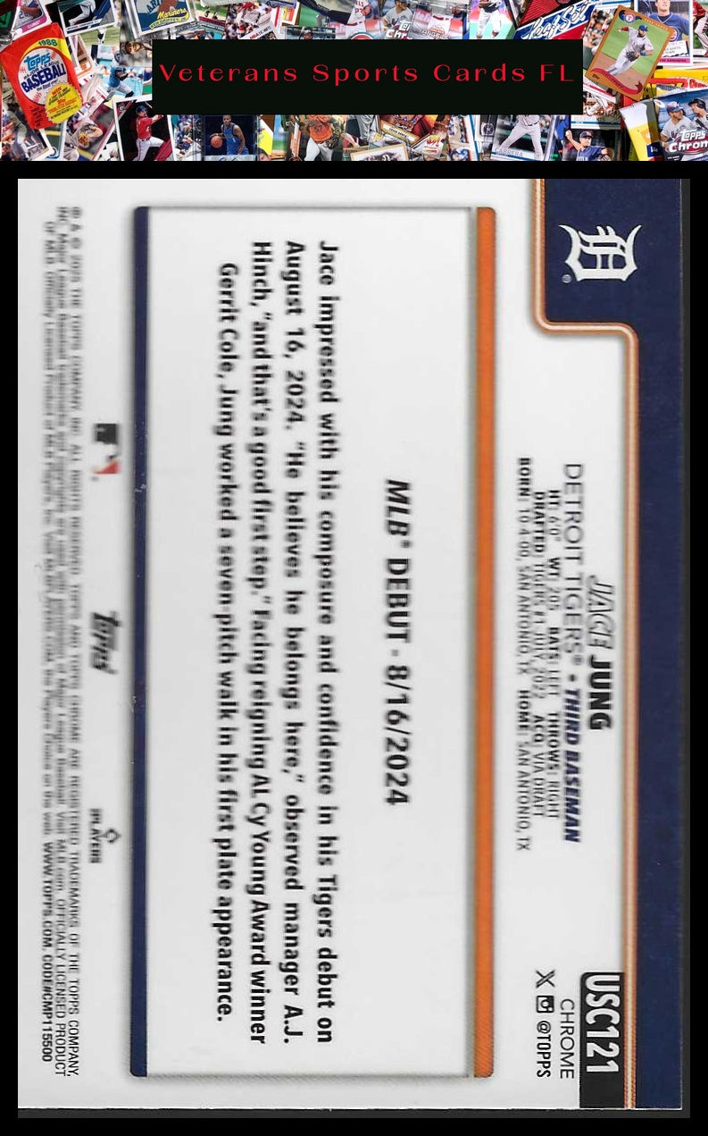 2025 Topps Chrome Update #USC121 Jace Jung X-Fractors