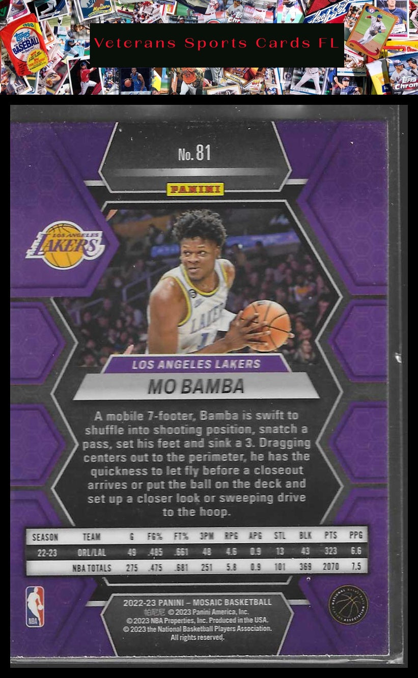 2022-23 Panini Mosaic #81 Mo Bamba