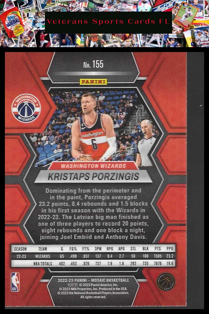 2022-23 Panini Mosaic #155 Kristaps Porzingis