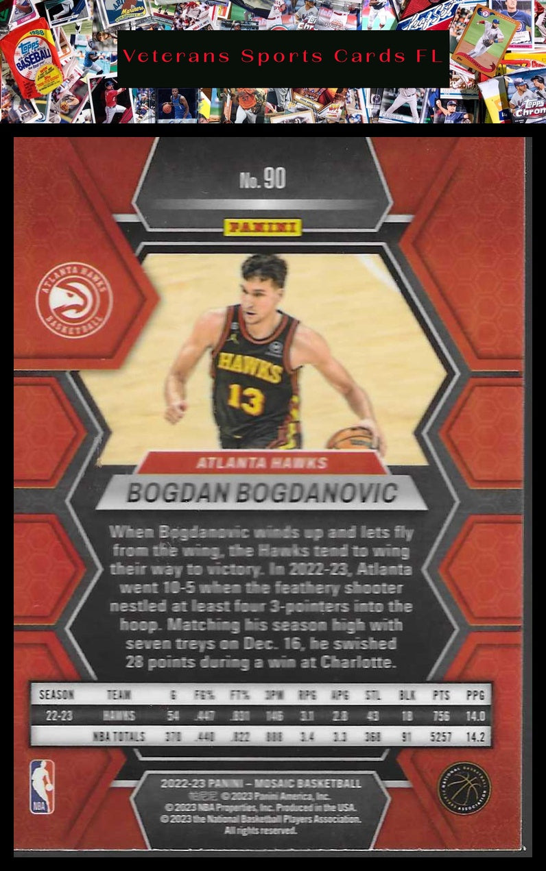 2022-23 Panini Mosaic #90 Bogdan Bogdanovic