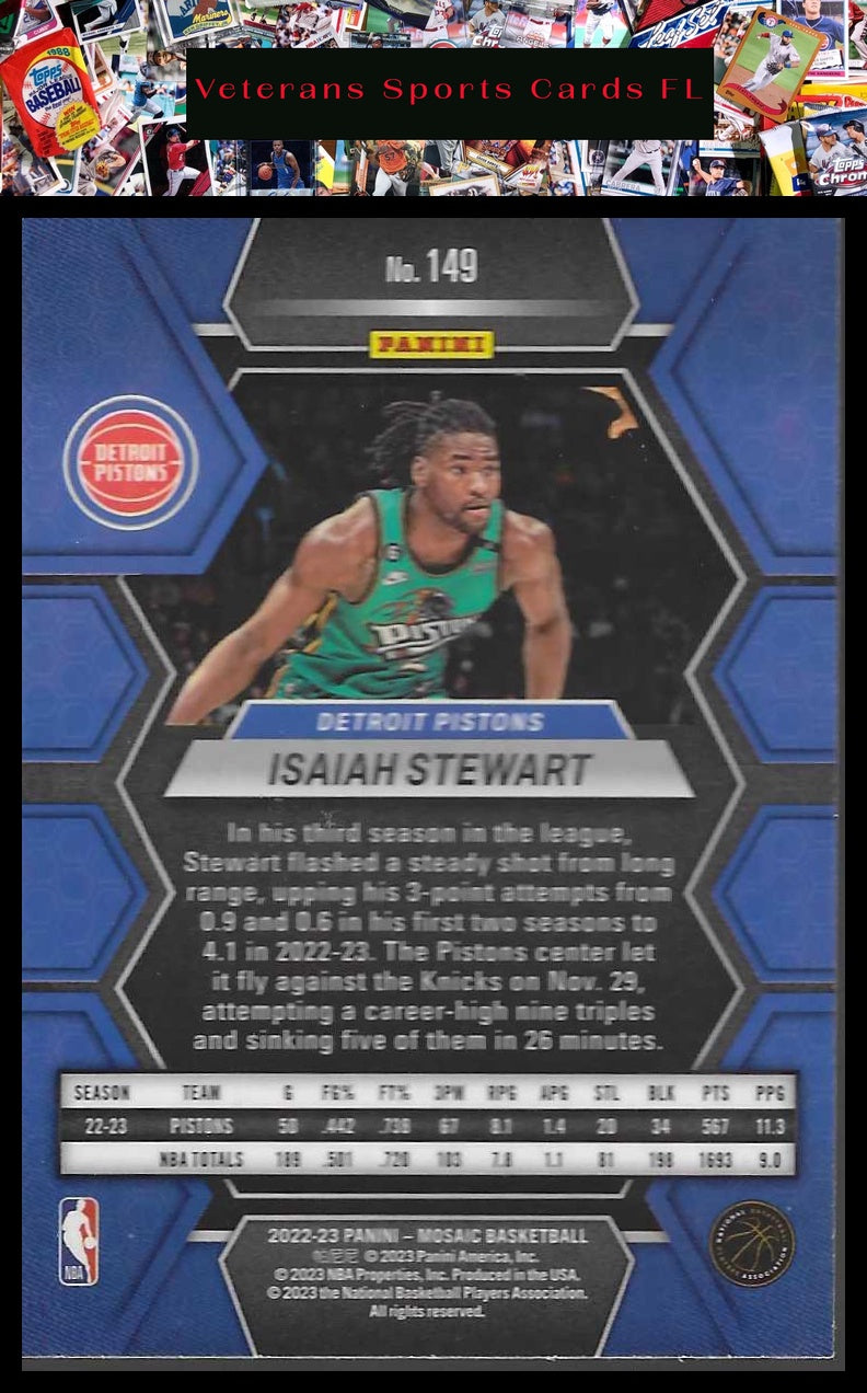 2022-23 Panini Mosaic #149 Isaiah Stewart