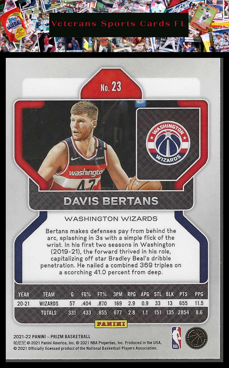 2021-22 Panini Prizm #23 Davis Bertans
