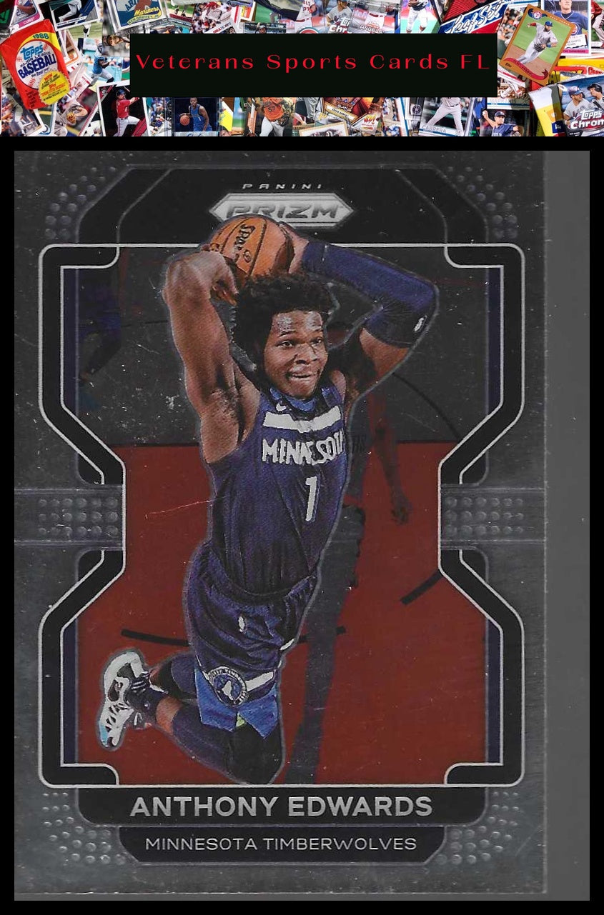 2021-22 Panini Prizm #37 Anthony Edwards