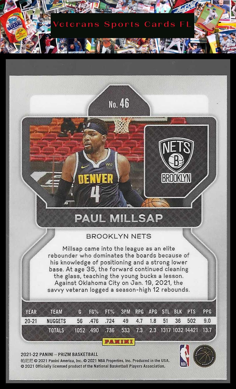 2021-22 Panini Prizm #46 Paul Millsap