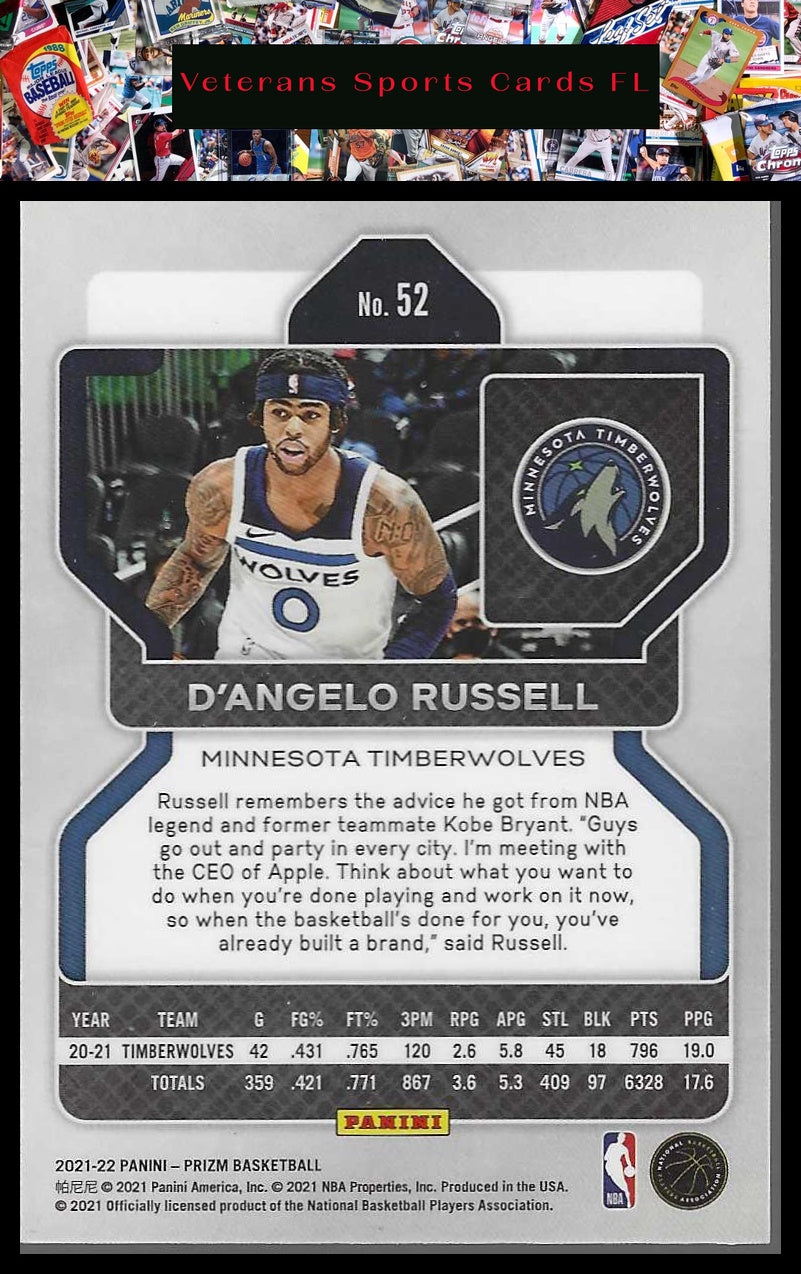 2021-22 Panini Prizm #52 D'Angelo Russell