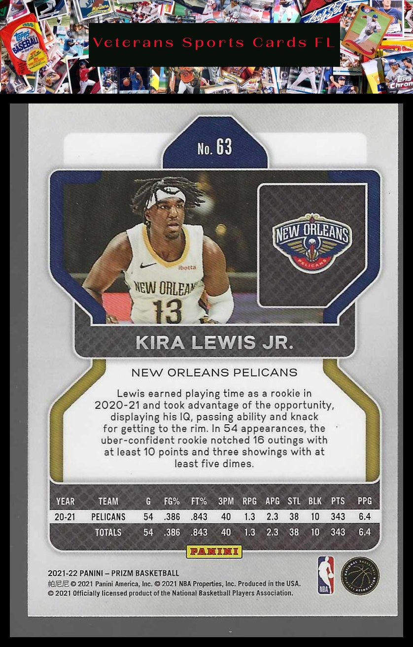 2021-22 Panini Prizm #63 Kira Lewis Jr.