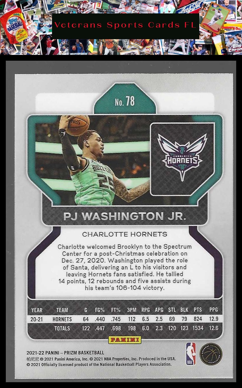 2021-22 Panini Prizm #78 PJ Washington Jr.