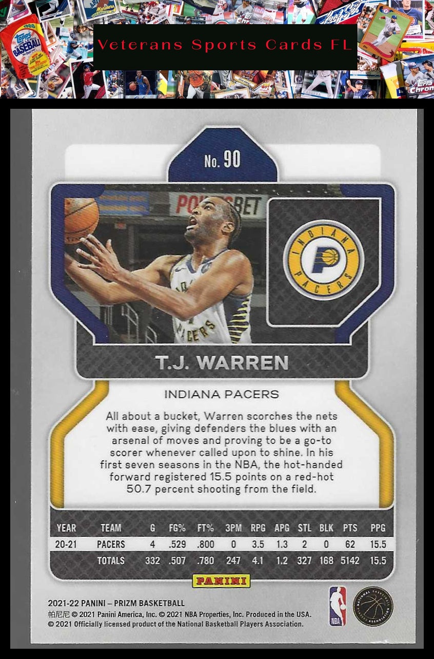 2021-22 Panini Prizm #90 T.J. Warren