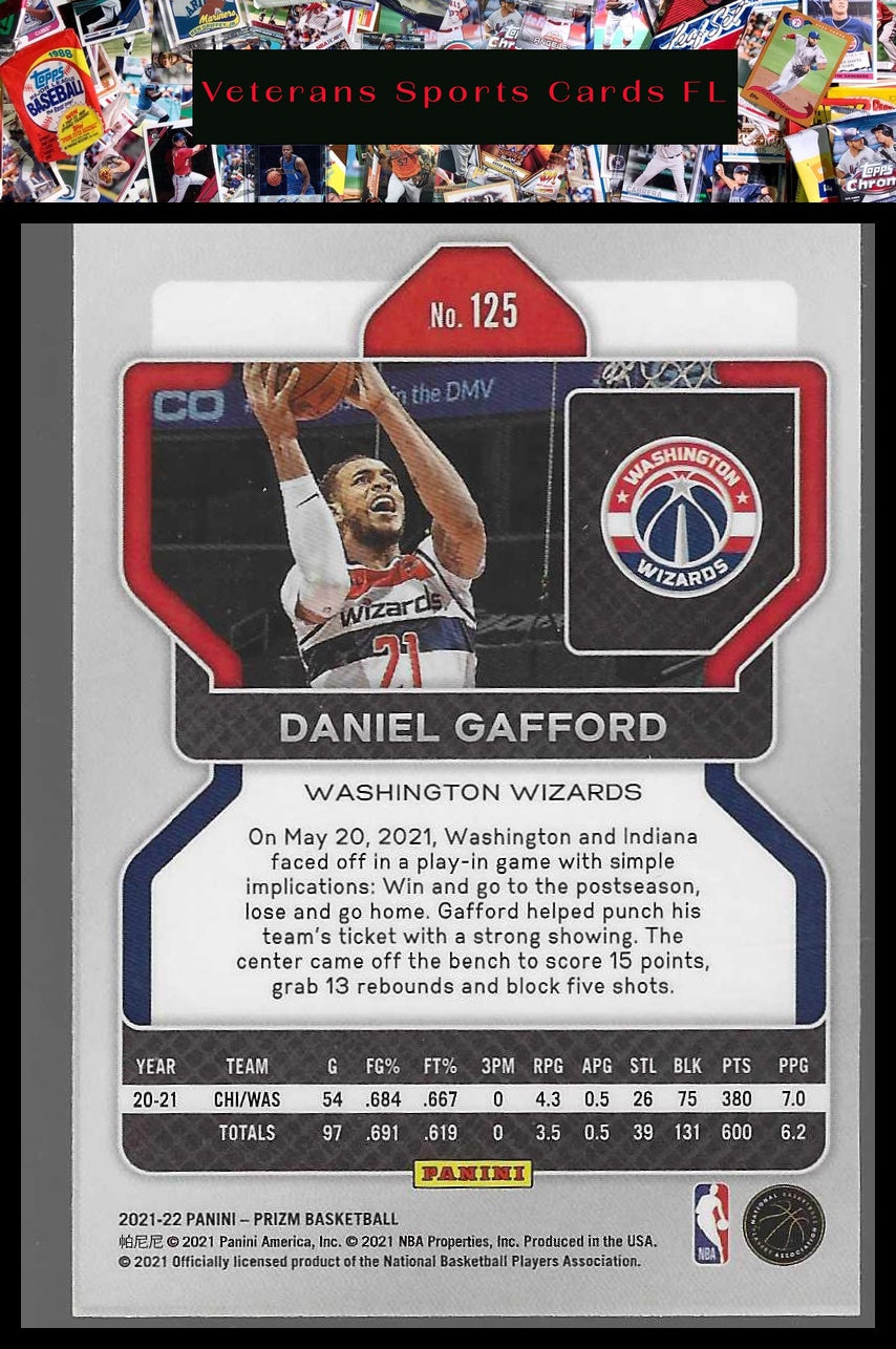 2021-22 Panini Prizm #125 Daniel Gafford