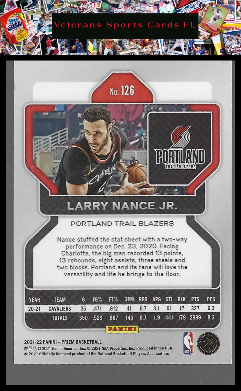 2021-22 Panini Prizm #126 Larry Nance Jr.