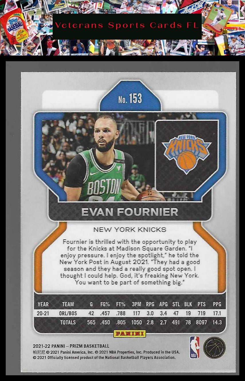 2021-22 Panini Prizm #153 Evan Fournier