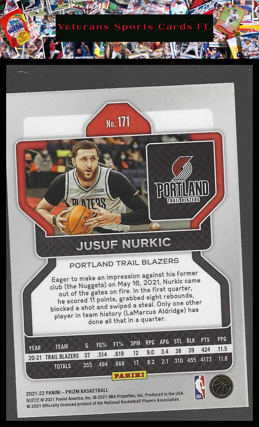 2021-22 Panini Prizm #171 Jusuf Nurkic