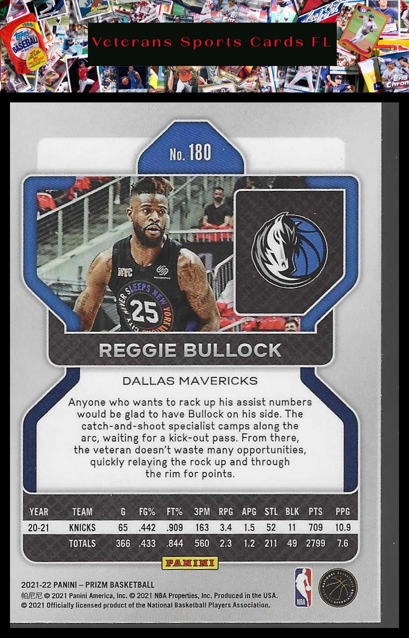 2021-22 Panini Prizm #180 Reggie Bullock