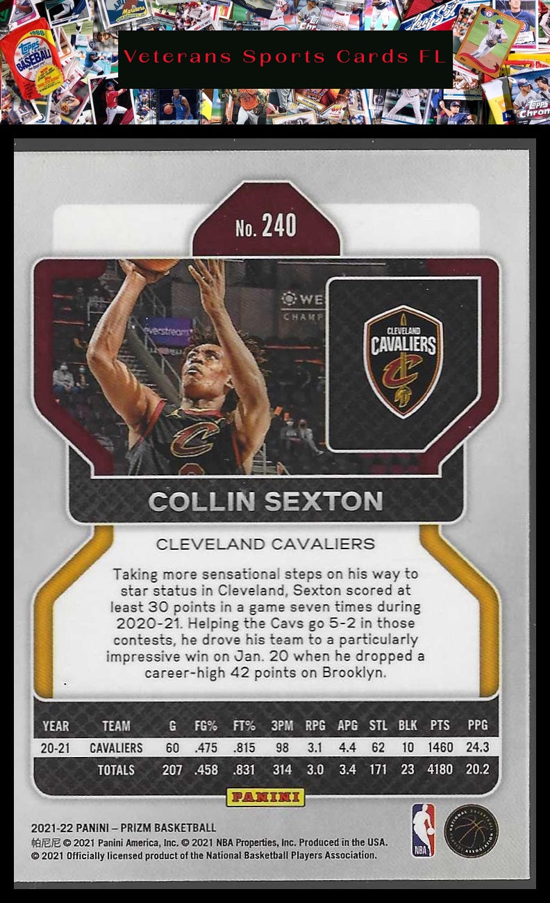 2021-22 Panini Prizm #240 Collin Sexton