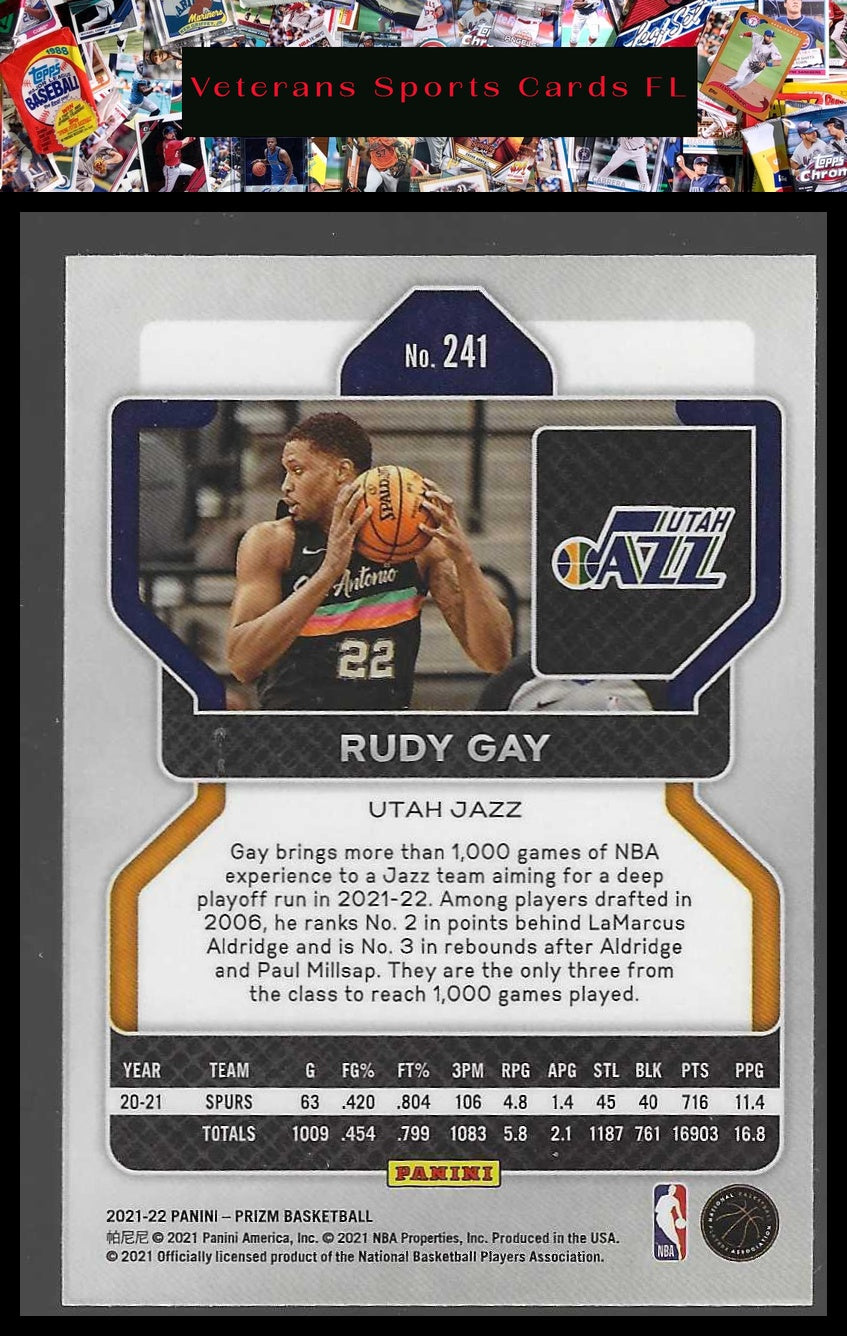2021-22 Panini Prizm #241 Rudy Gay