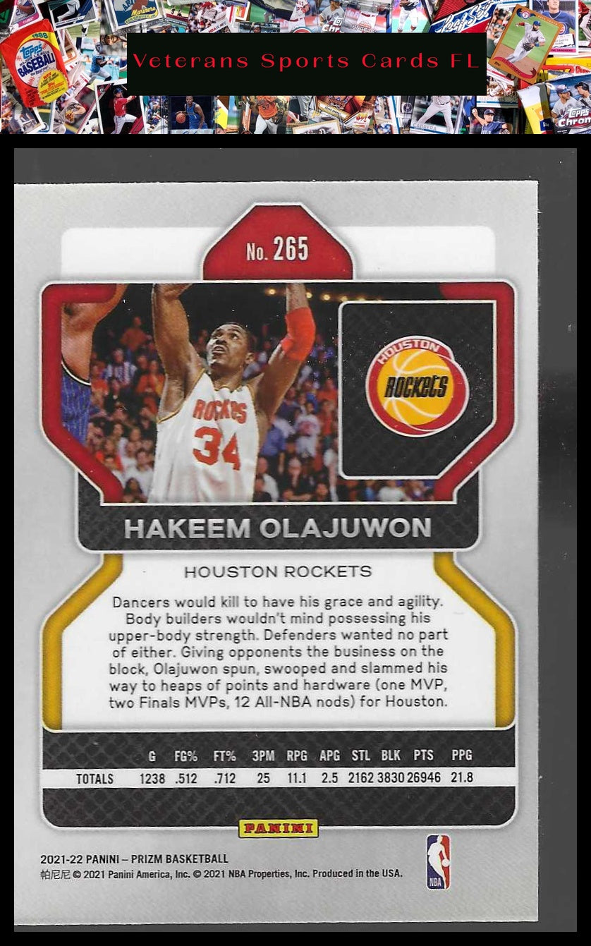 2021-22 Panini Prizm #265 Hakeem Olajuwon