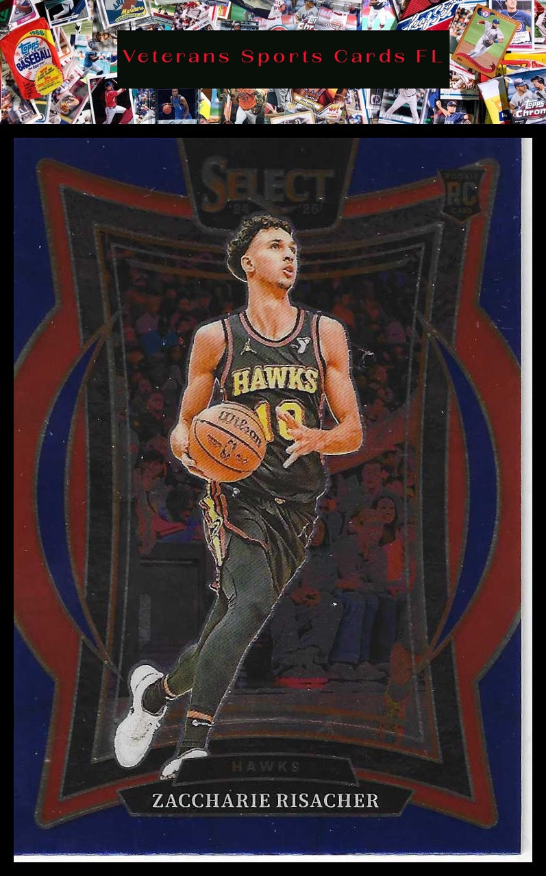 2024-25 Panini Select #86 Zaccharie Risacher Blue (Retail)