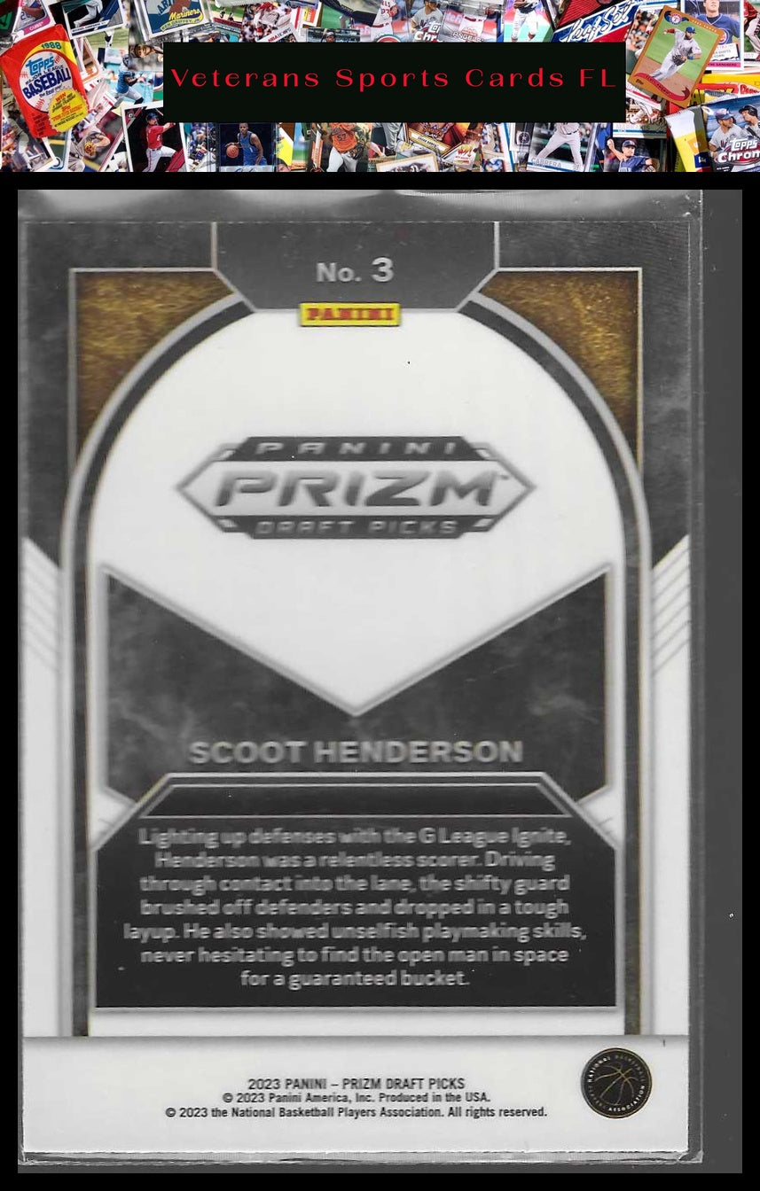 2023 Panini Prizm Draft Picks #3 Scoot Henderson Brilliance