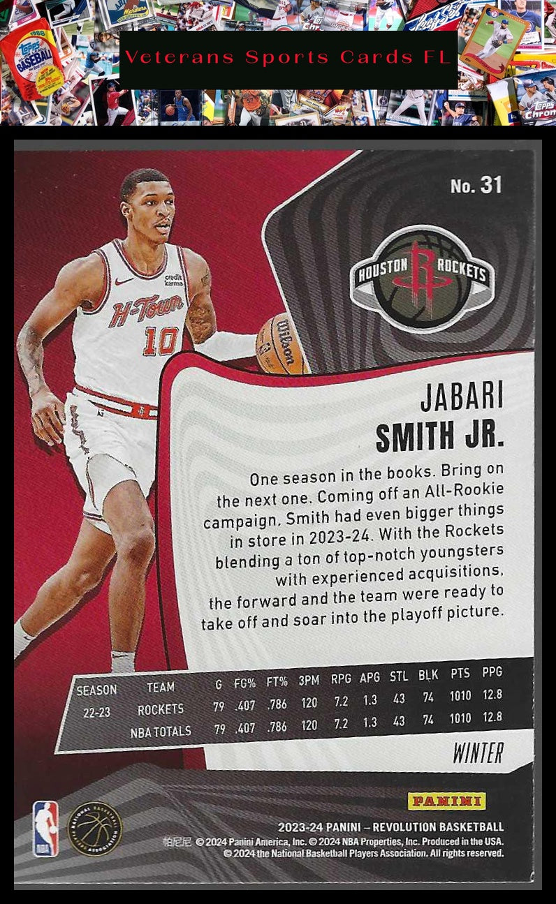 2023-24 Panini Revolution #31 Jabari Smith Jr. Winter
