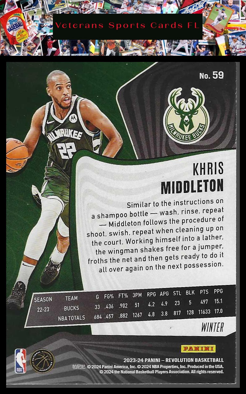 2023-24 Panini Revolution #59 Khris Middleton Winter